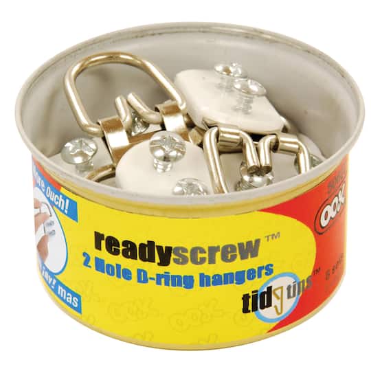 Ook&#xAE; ReadyScrew&#x2122; D-Ring 2 Hole Hangers, 8ct.